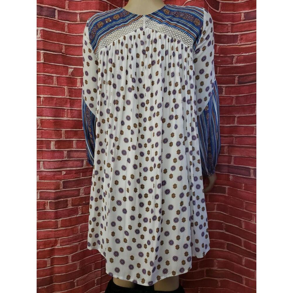Free People Women’s Rain or Shine Printed Floral Tie Up Dress Size XS #C - Picture 7 of 12